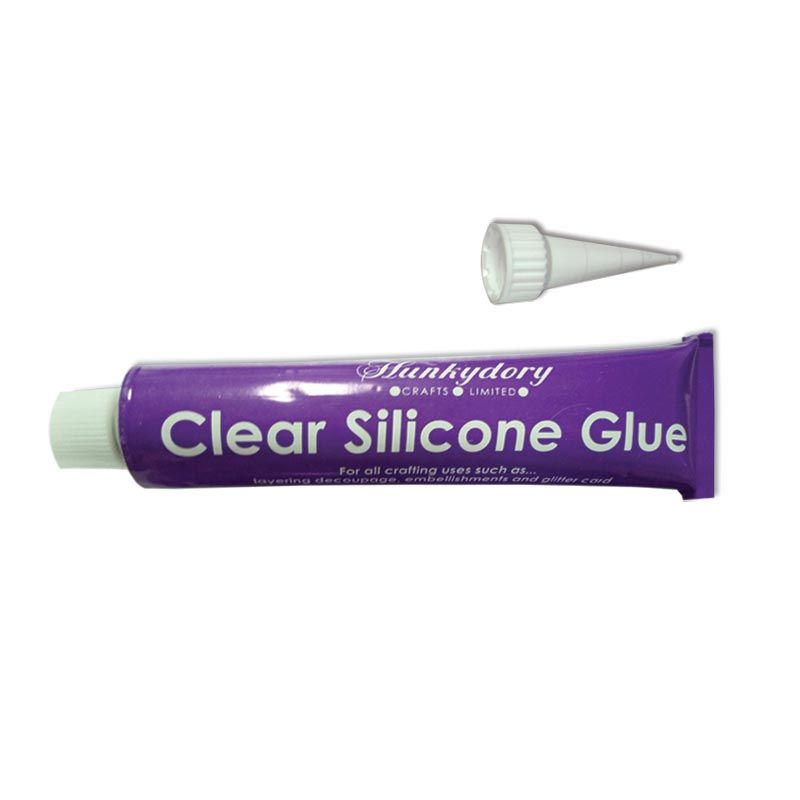 Hunkydory Clear Silicone Glue 50ml Tube with Dispenser 3D Decoupage
