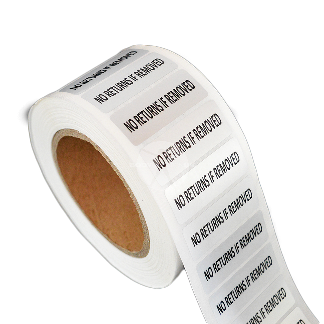 Silver Void Stickers Tamper Proof Security Seal labels NO RETURNS IF