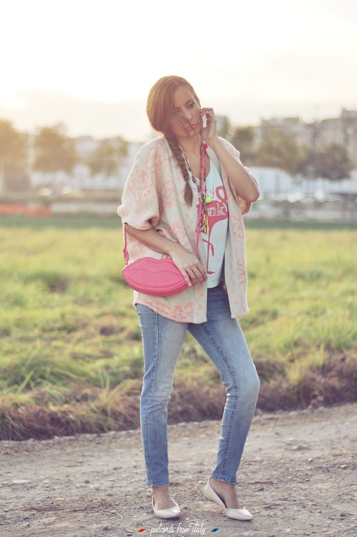 Outfit de kimono étnico, camiseta .'