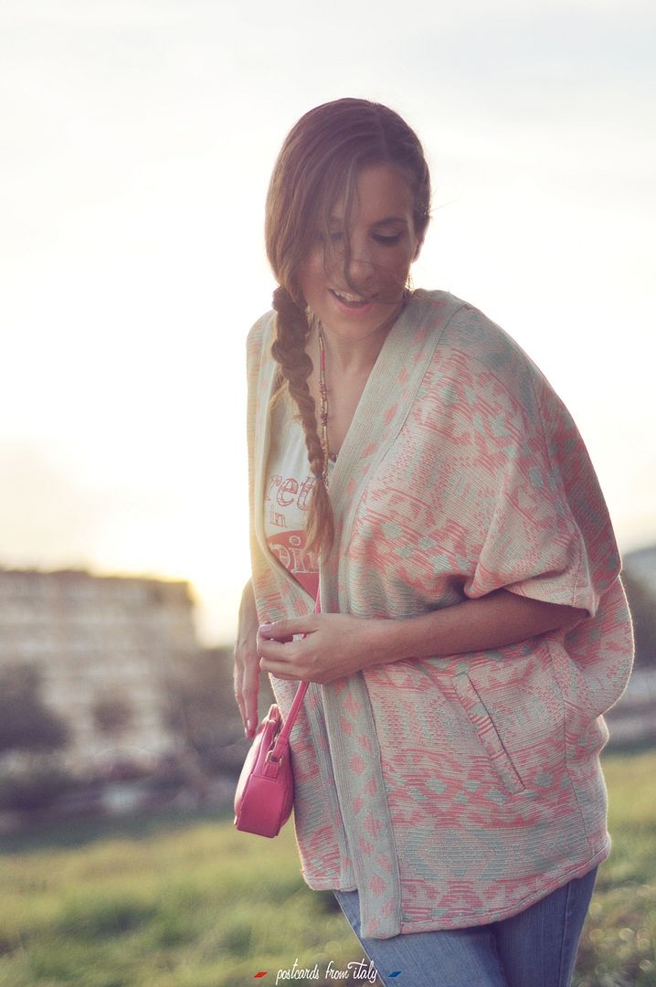 Outfit de kimono étnico, camiseta .'