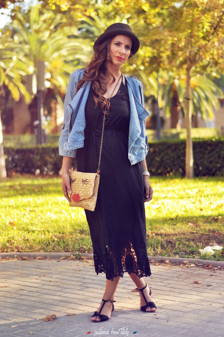 Midi black dress