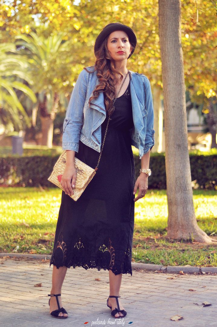 Midi black dress