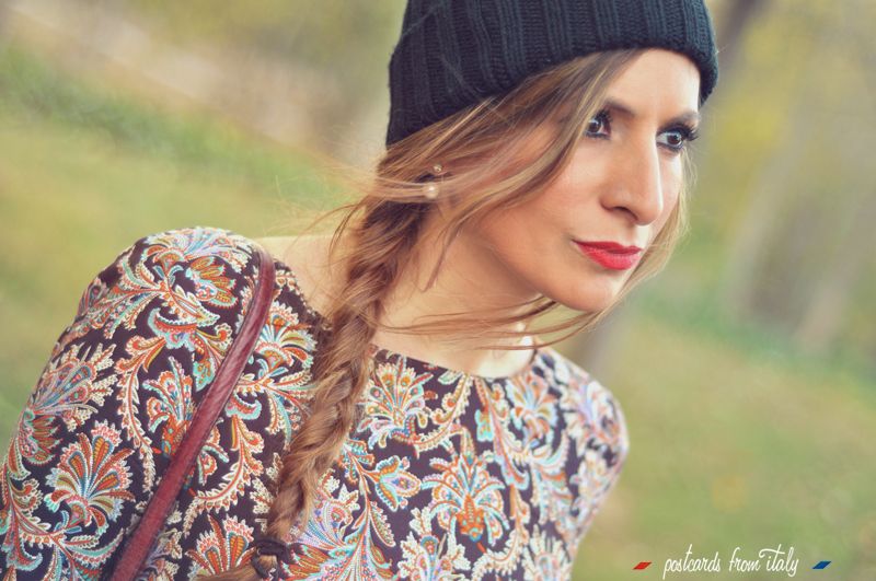 Vestido de Zara de manga larga. Blucher picados.'