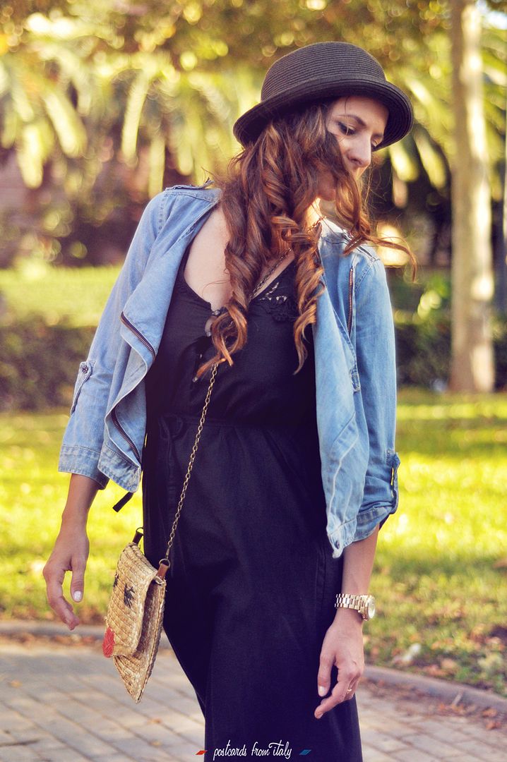 Midi black dress