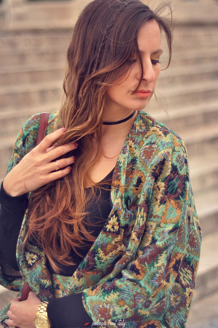 Outfit conjunto de dos piezas de estampado étnico