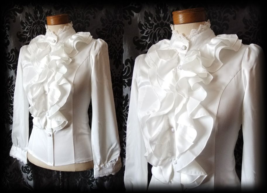 white high neck blouse uk