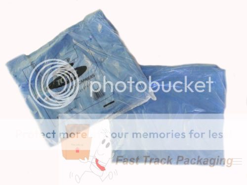 100 x Strong Blue Plastic Vest Carrier Bags Large 11x17x21&quot; - 18Mu *FREE P&P!* 5055949605934 | eBay