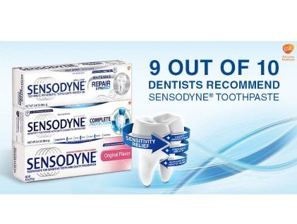 Sensodyne Original Flavor Pink Maximum Strength Toothpaste Free/ Fast ...